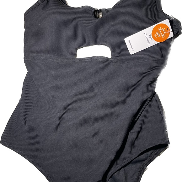 Charmo Ribbed One Piece Swimsuits for Women Cutout - Picture 7 of 8